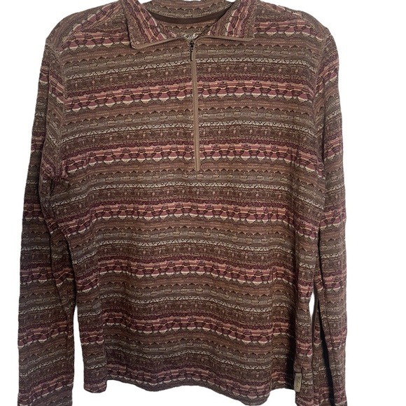 Woolrich Women’s Pullover Half Zip Boho Top Size Medium - Picture 2 of 12